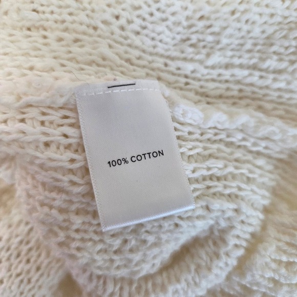 Evereve White Knit Tank Top 100% Cotton Coastal Boho Size XS - Picture 6 of 6